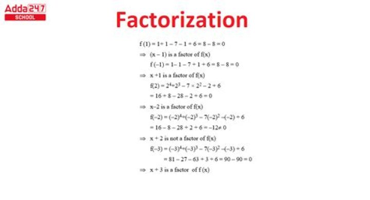 What is the factorisation of x² 6x 8
